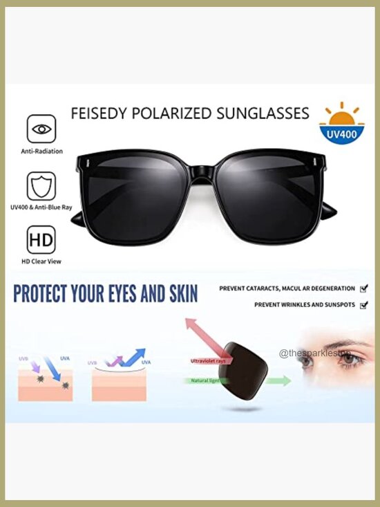 Polarized Square Sunglasses Oversized Vintage Classic Simple Retro main image 5